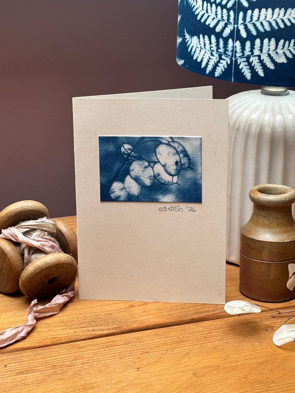 Honesty Seed Pods Blank Greeting Card