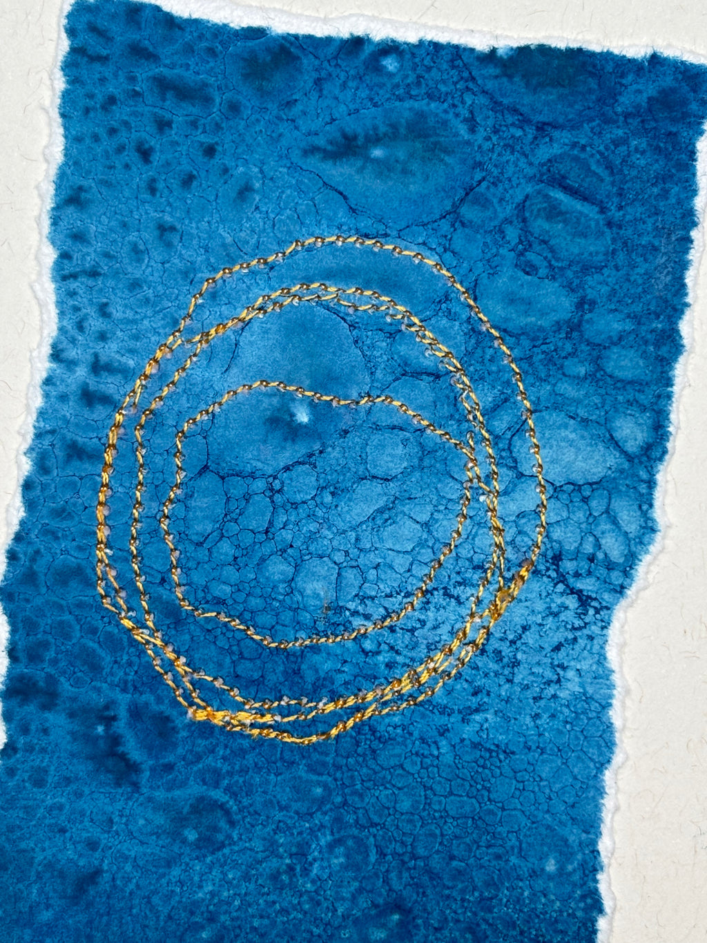 Mixed Media Cyanotype Blank Greeting Card