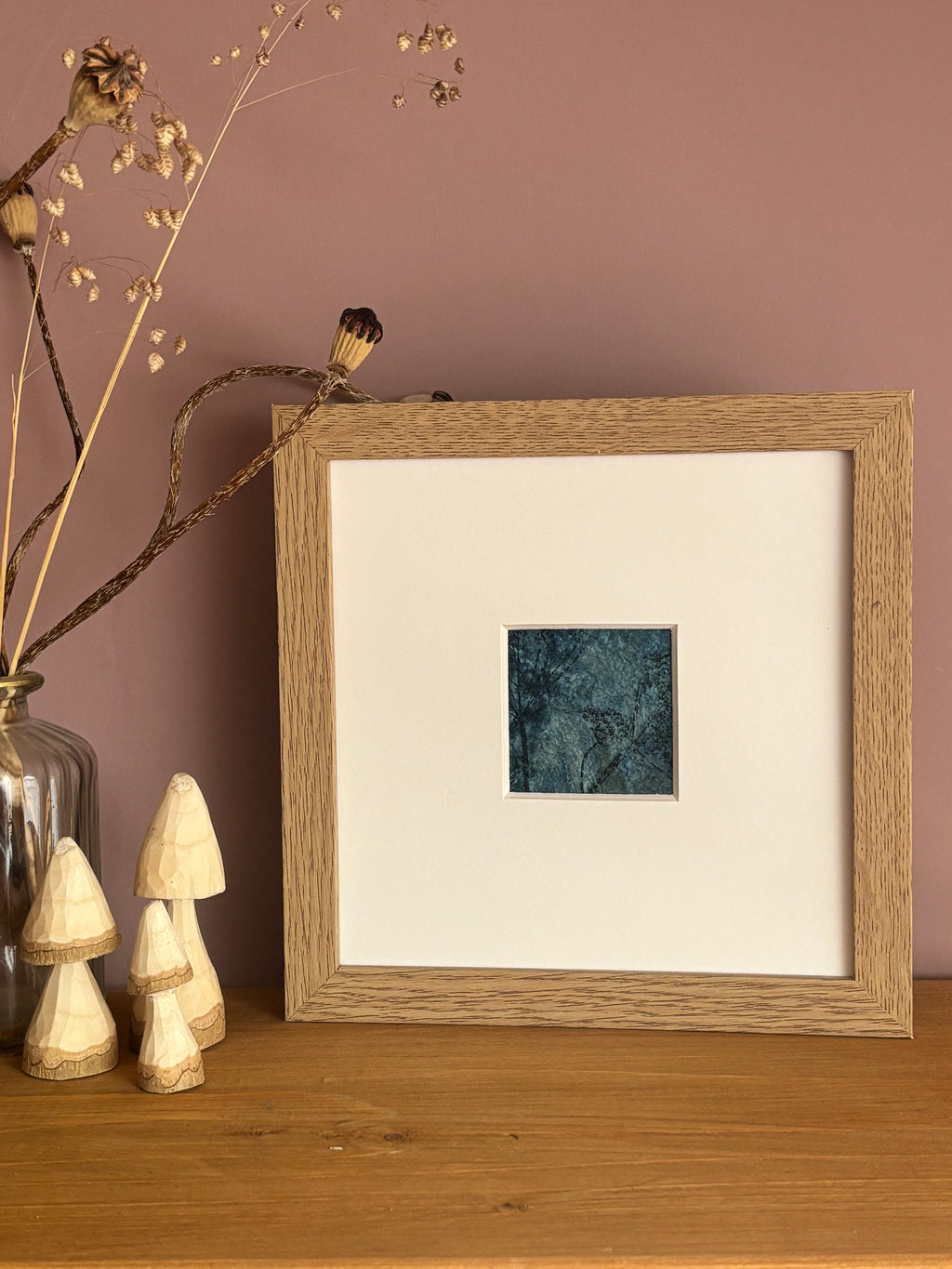 Meadow Imprint - Mixed Media Cyanotype Mini Print