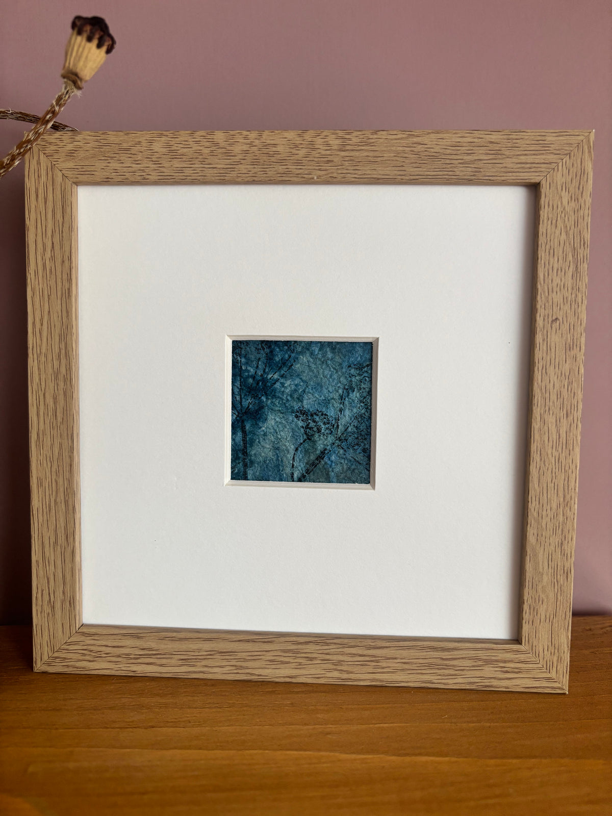 Meadow Imprint - Mixed Media Cyanotype Mini Print