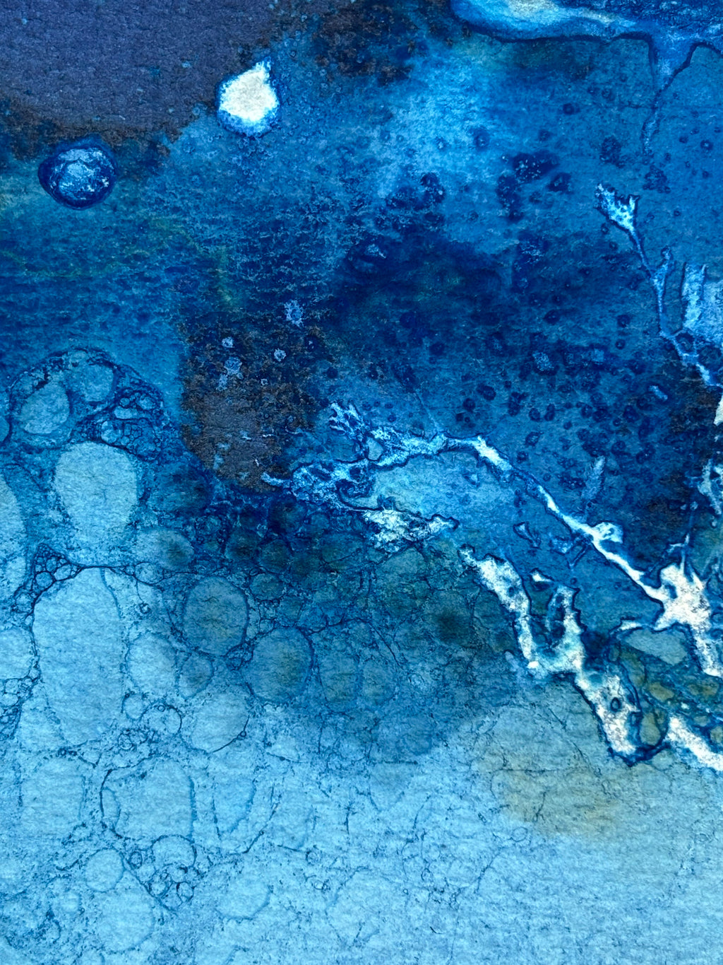 After The Wave - Original Cyanotype Print