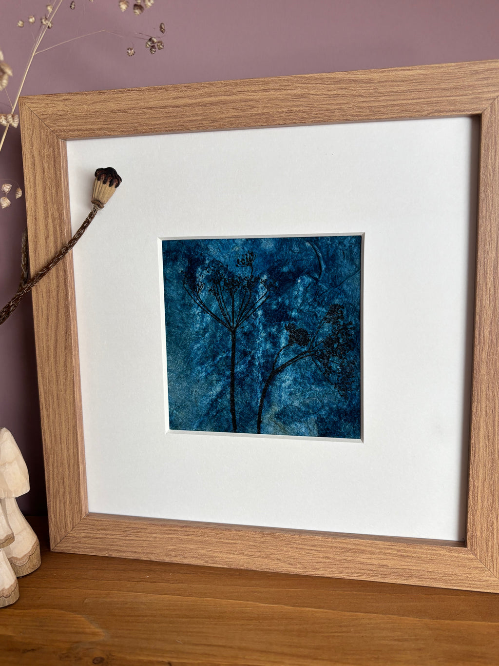 Meadow Impressions - Mixed Media Cyanotype Print