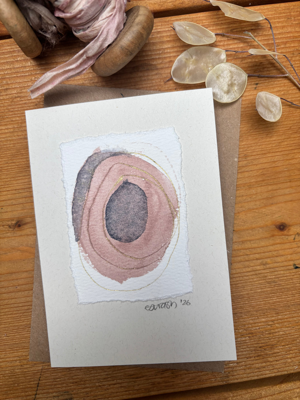 Watercolour Blank Greeting Card