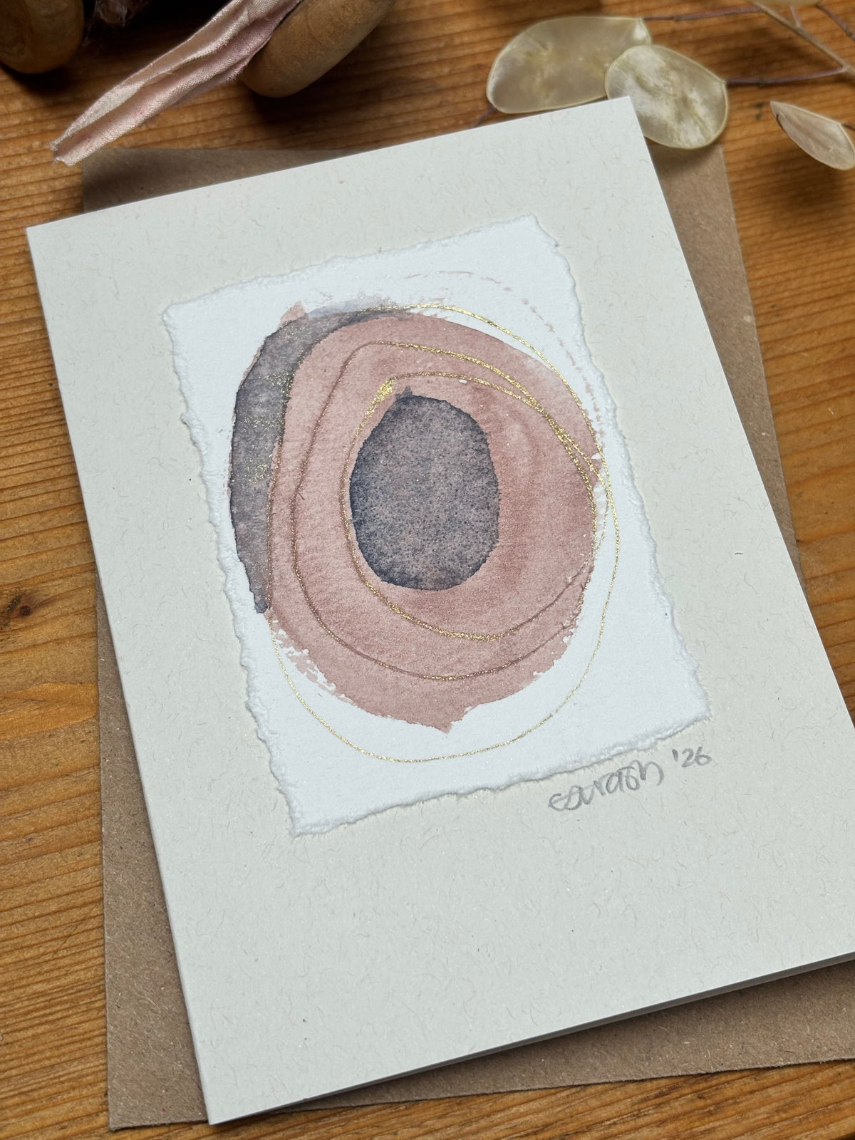 Watercolour Blank Greeting Card