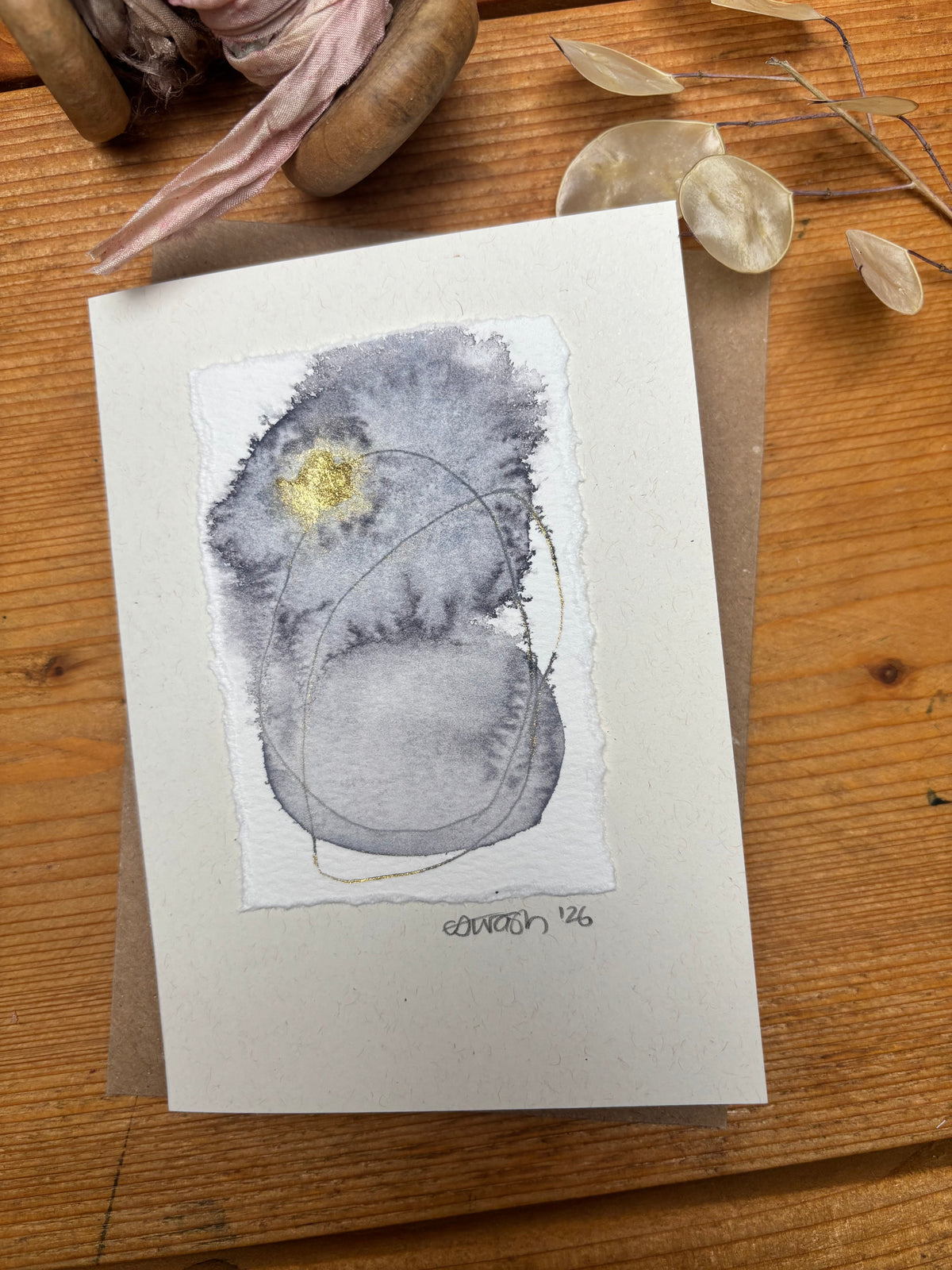 Watercolour Blank Greeting Card