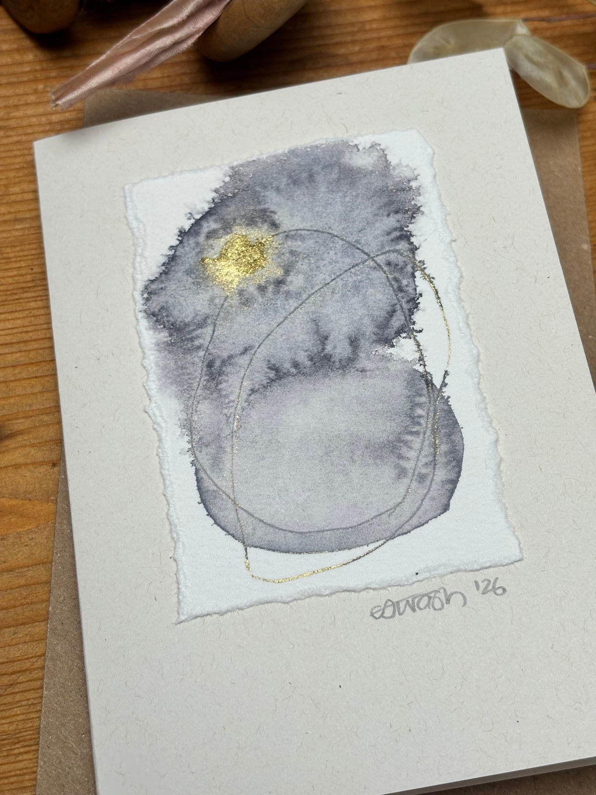 Watercolour Blank Greeting Card