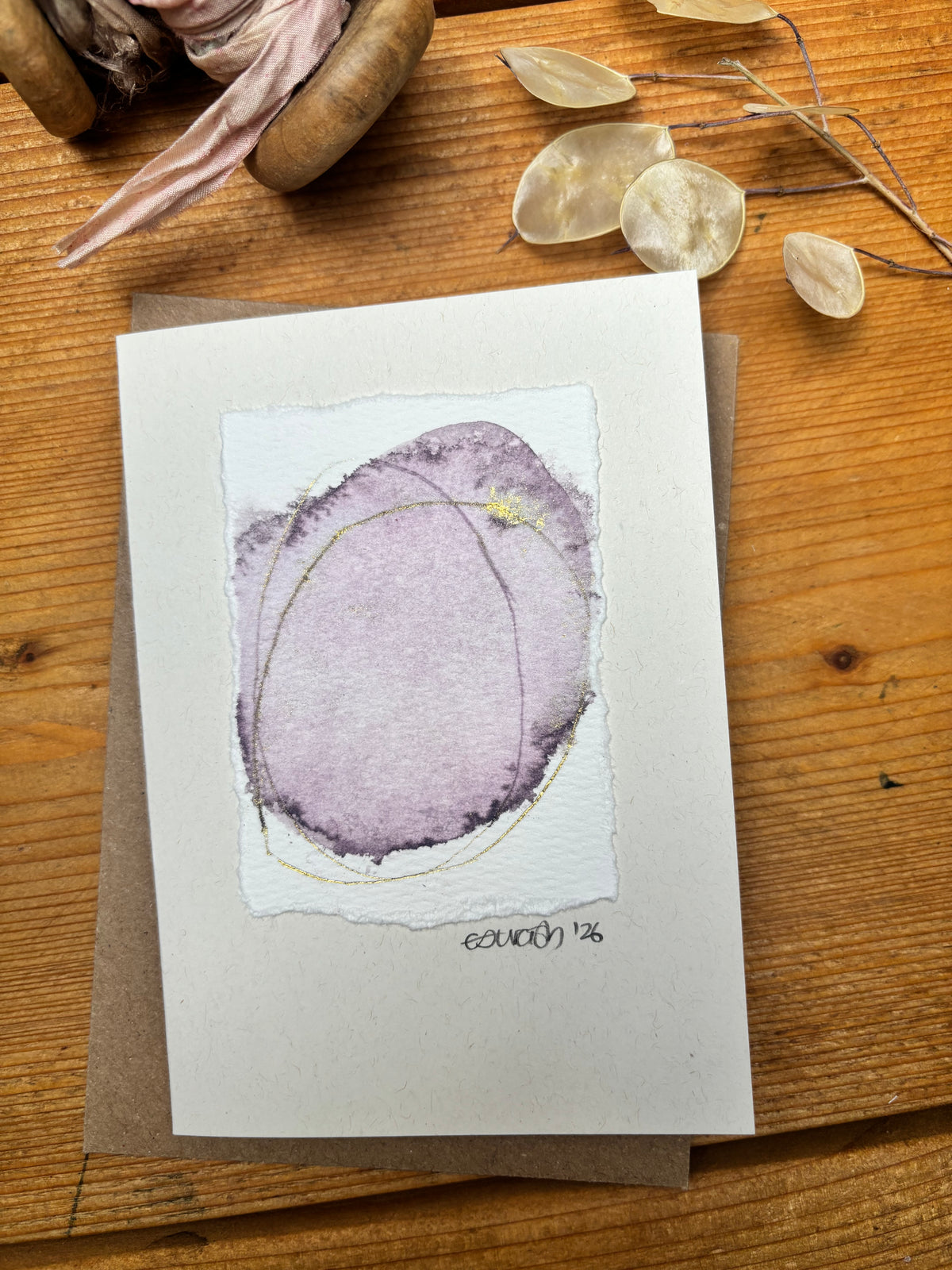 Watercolour Blank Greeting Card