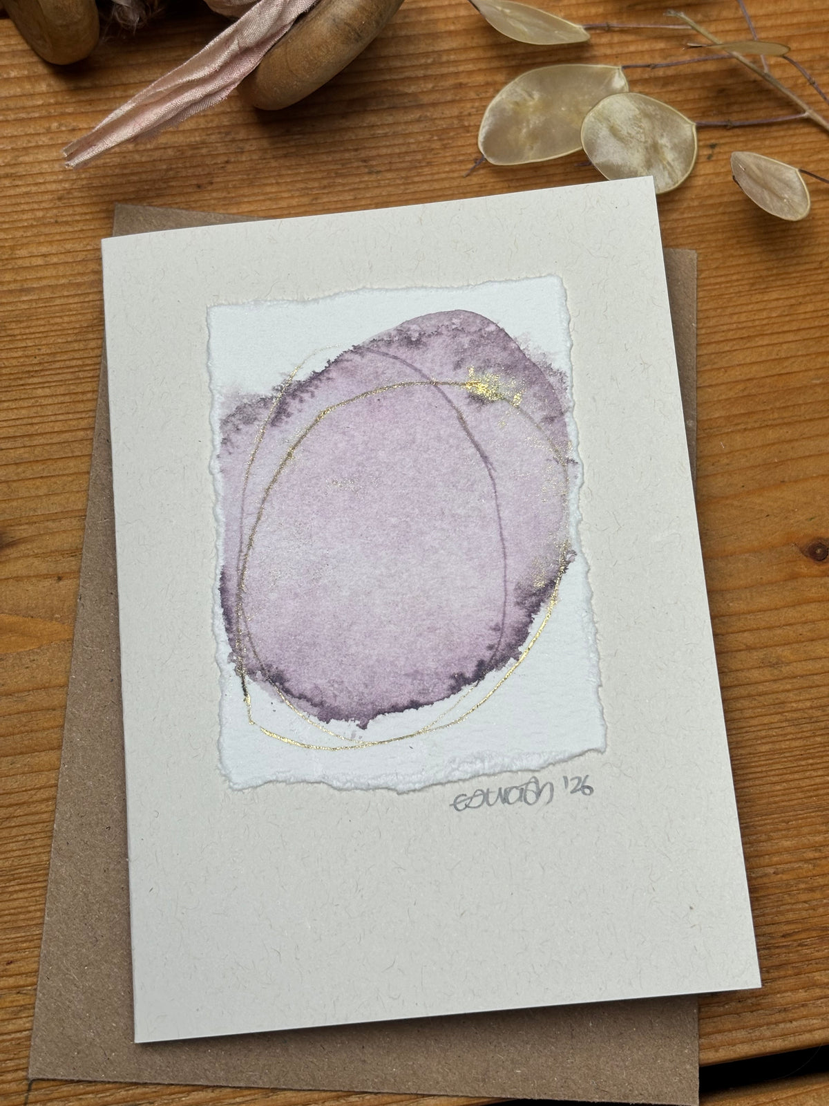 Watercolour Blank Greeting Card