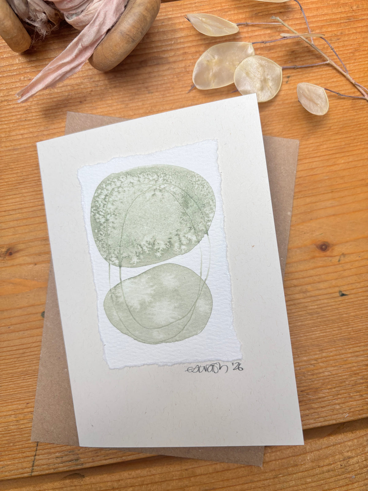 Watercolour Blank Greeting Card