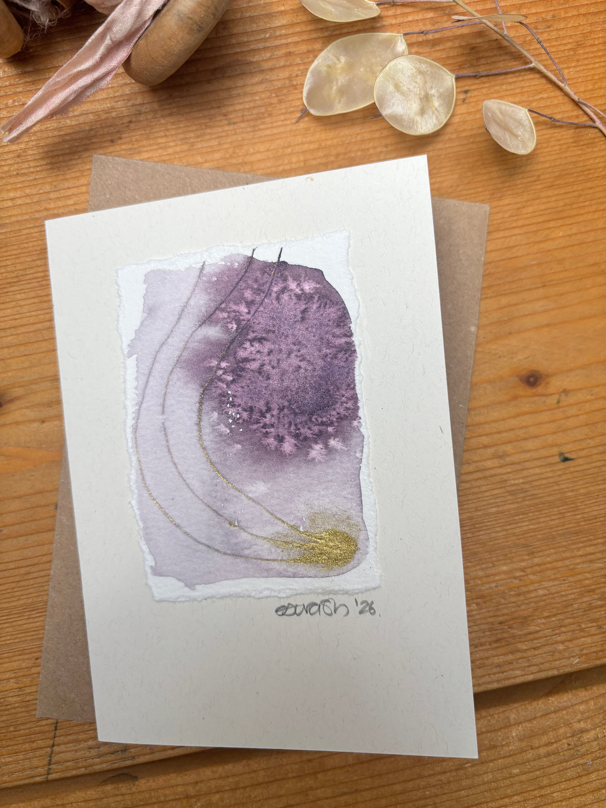 Watercolour Blank Greeting Card