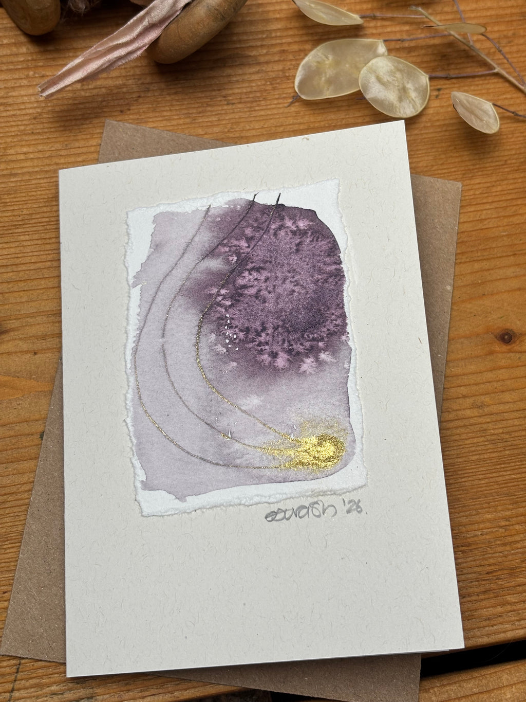 Watercolour Blank Greeting Card