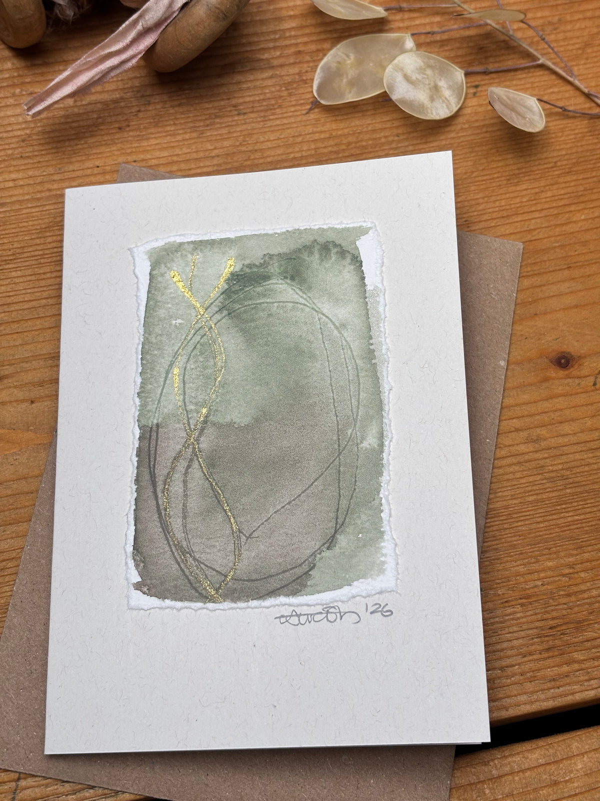 Watercolour Blank Greeting Card