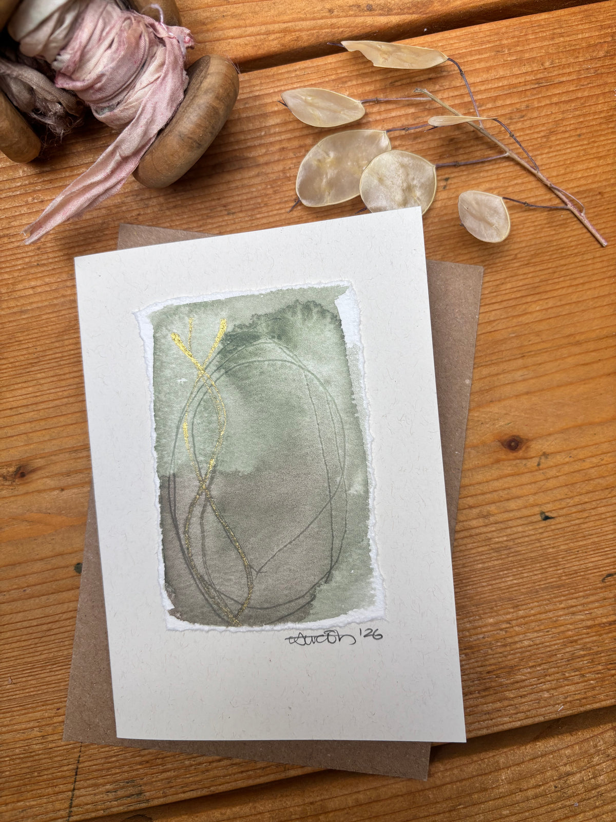 Watercolour Blank Greeting Card