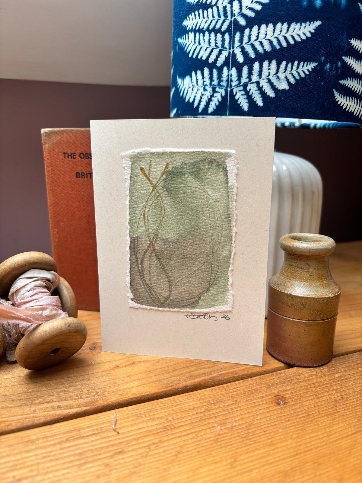 Watercolour Blank Greeting Card