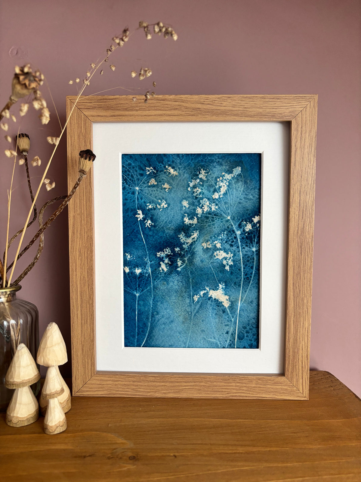 Cow Parsley Wet Cyanotype Original Print
