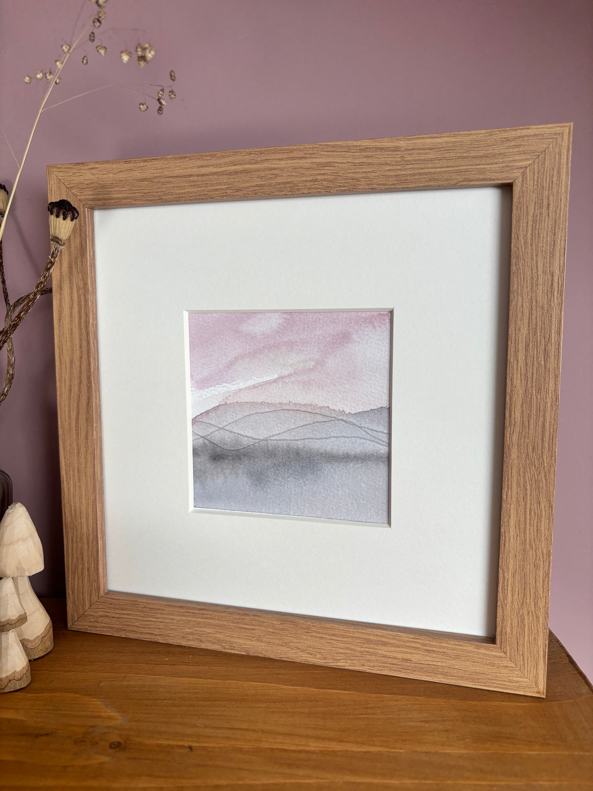 Pink Sky at Night - Original Watercolour Painting