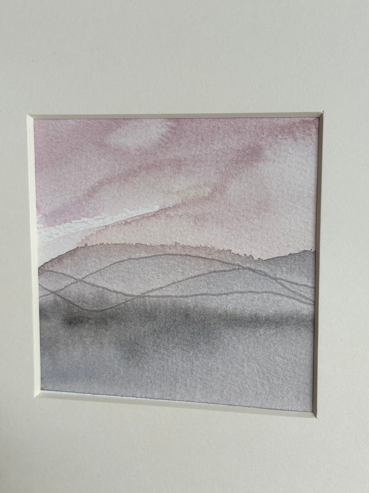 Pink Sky at Night - Original Watercolour Painting