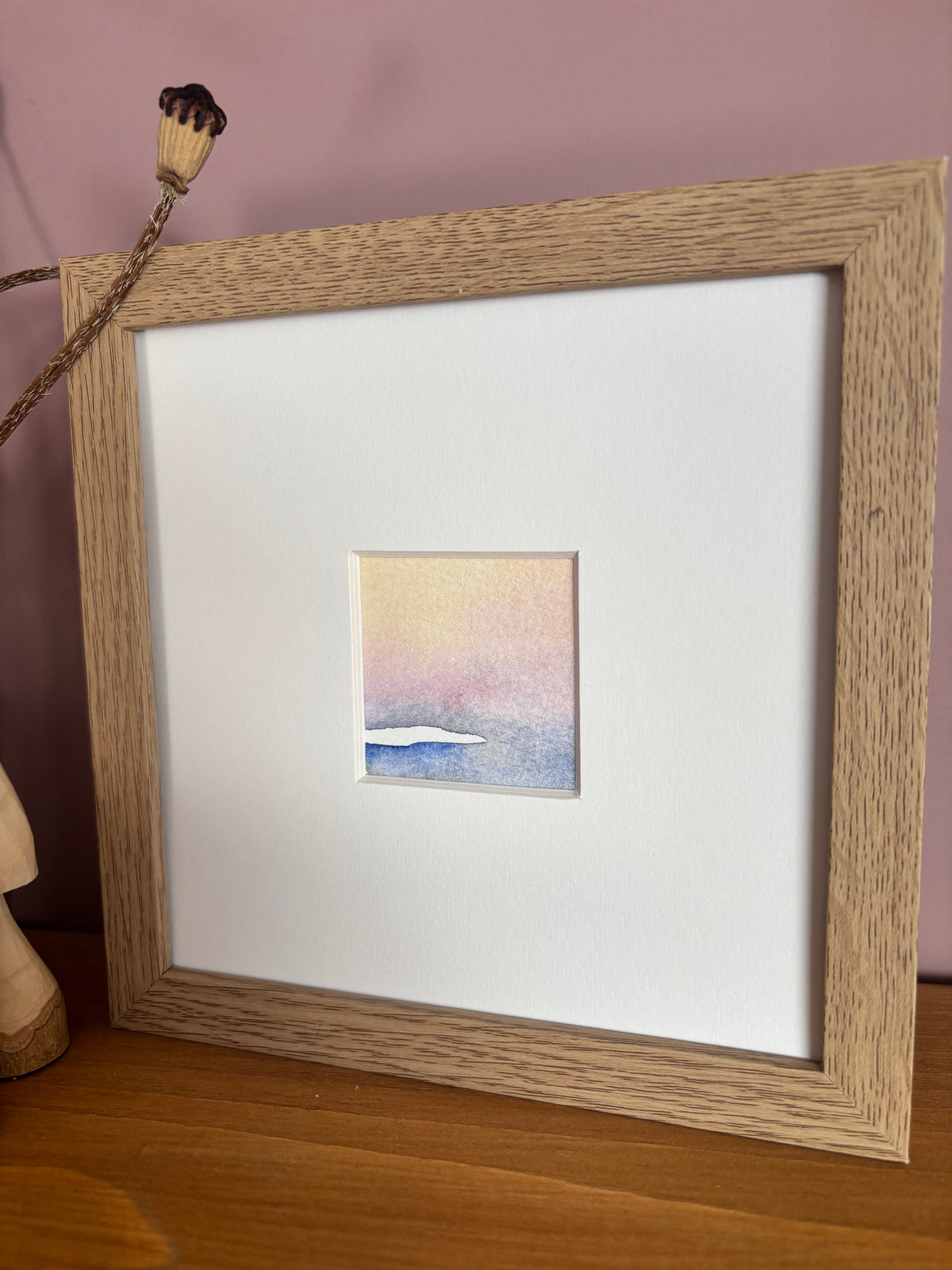 Quiet Horizons - Watercolour landscape Abstract Mini Print