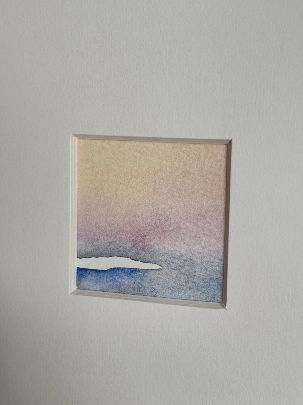 Quiet Horizons - Watercolour landscape Abstract Mini Print