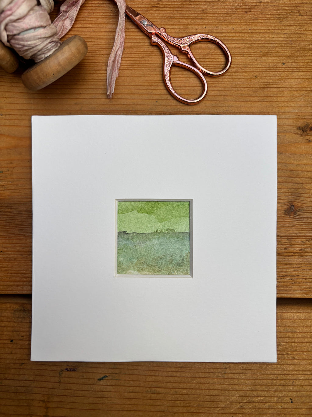 Across the Fields - Watercolour landscape Abstract Mini Print