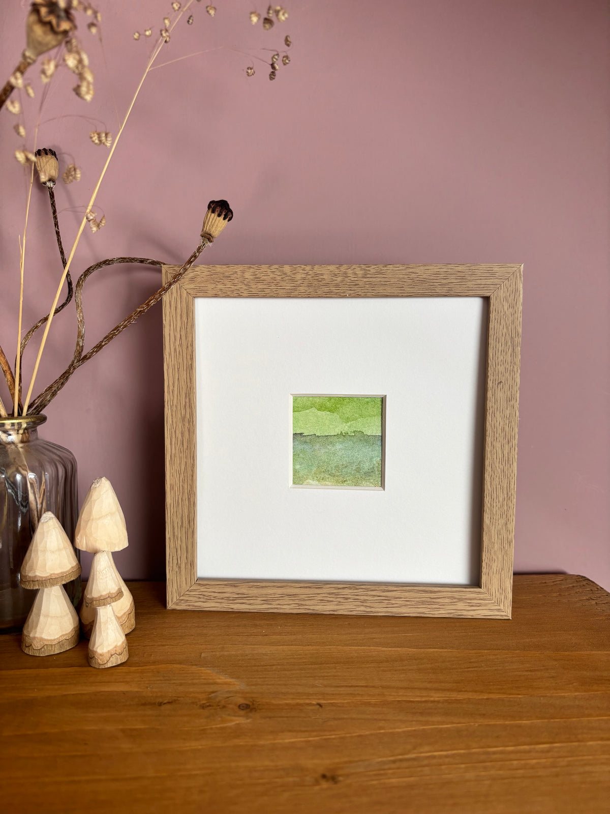 Across the Fields - Watercolour landscape Abstract Mini Print