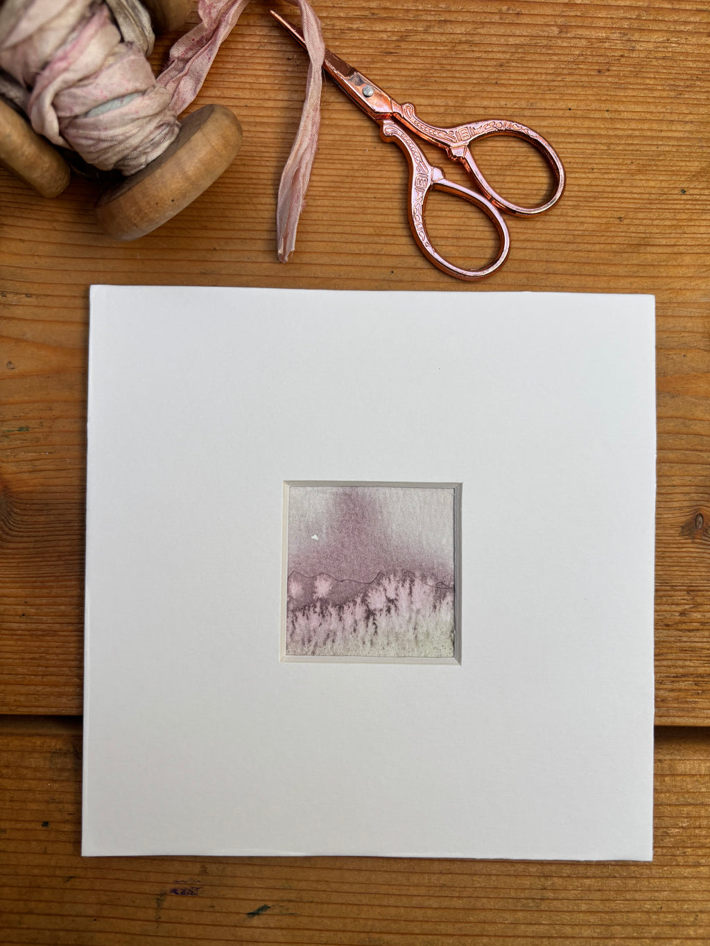Rose Mist - Watercolour landscape Abstract Mini Print