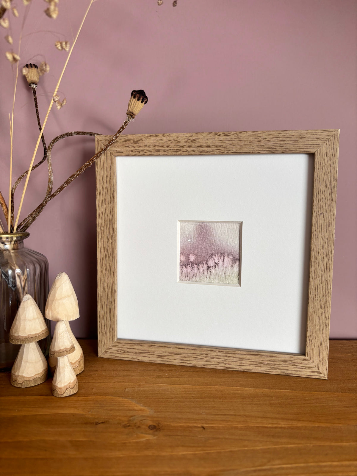 Rose Mist - Watercolour landscape Abstract Mini Print