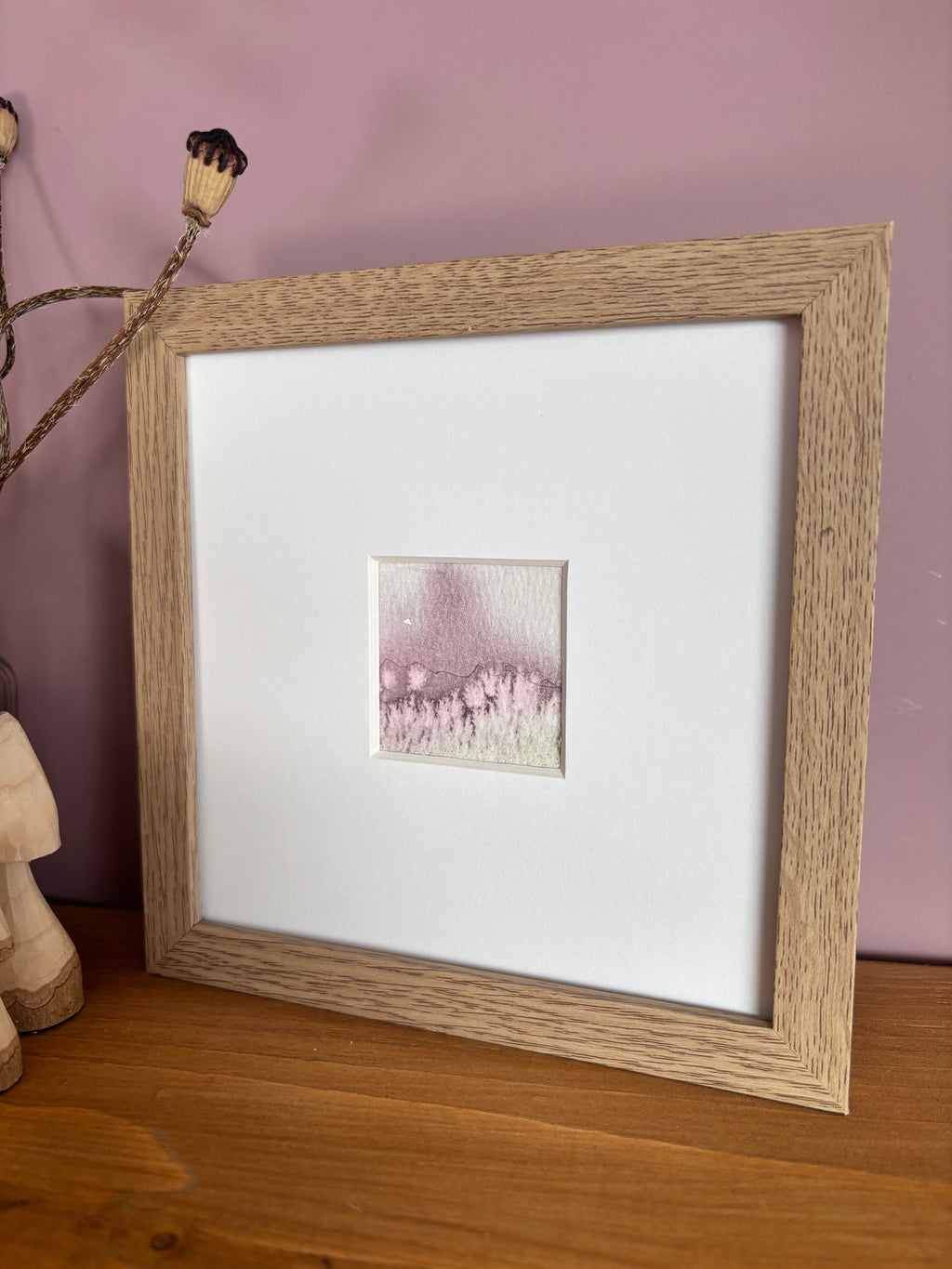 Rose Mist - Watercolour landscape Abstract Mini Print