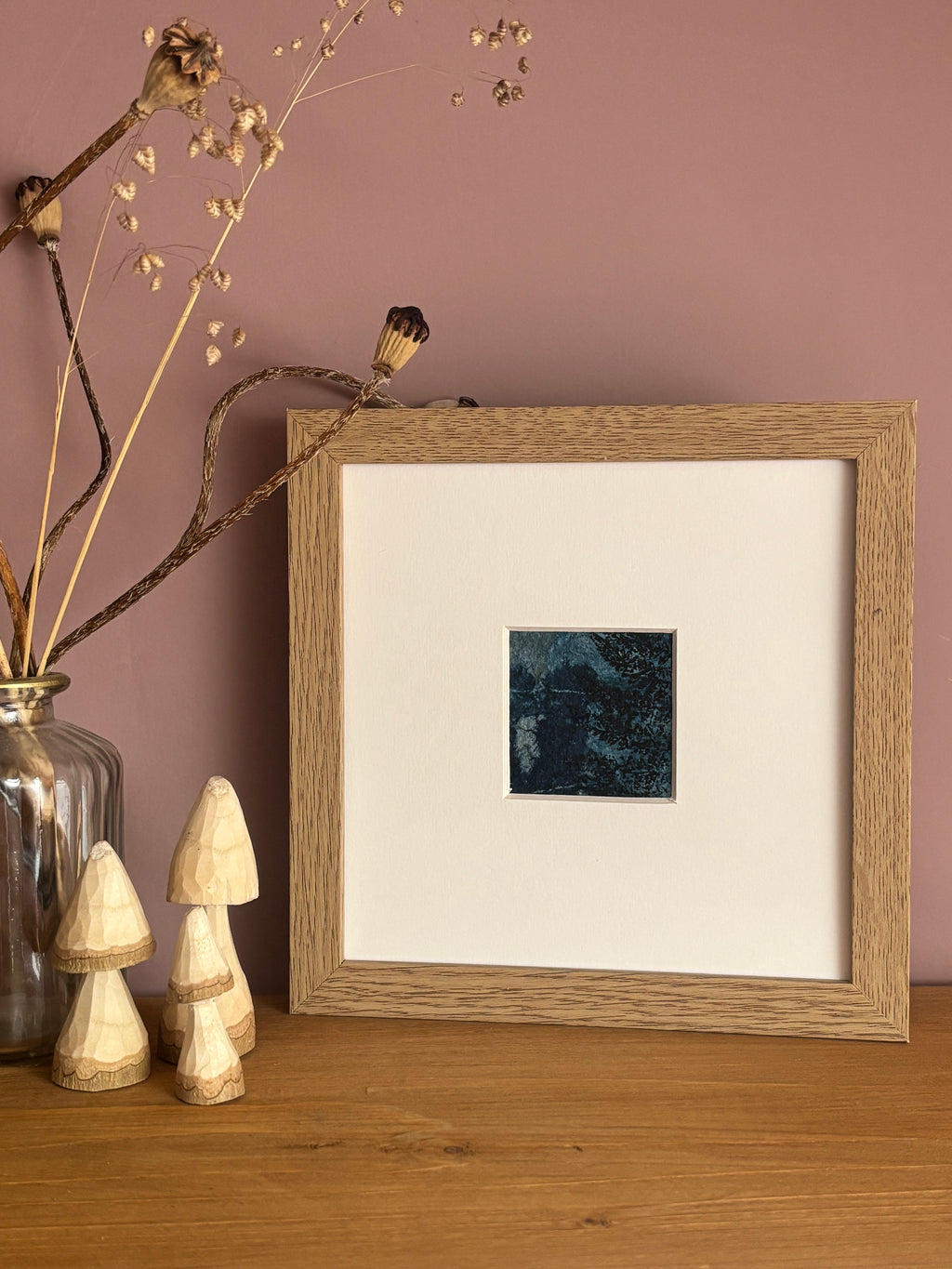 Woodland Echo - Mixed Media Cyanotype Mini Print